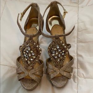 Gianni Bini Jeweled Platform Heels